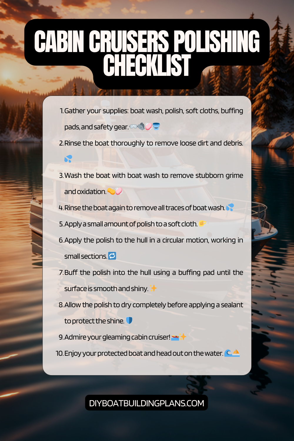 Cabin Cruiser Polishing Checklist