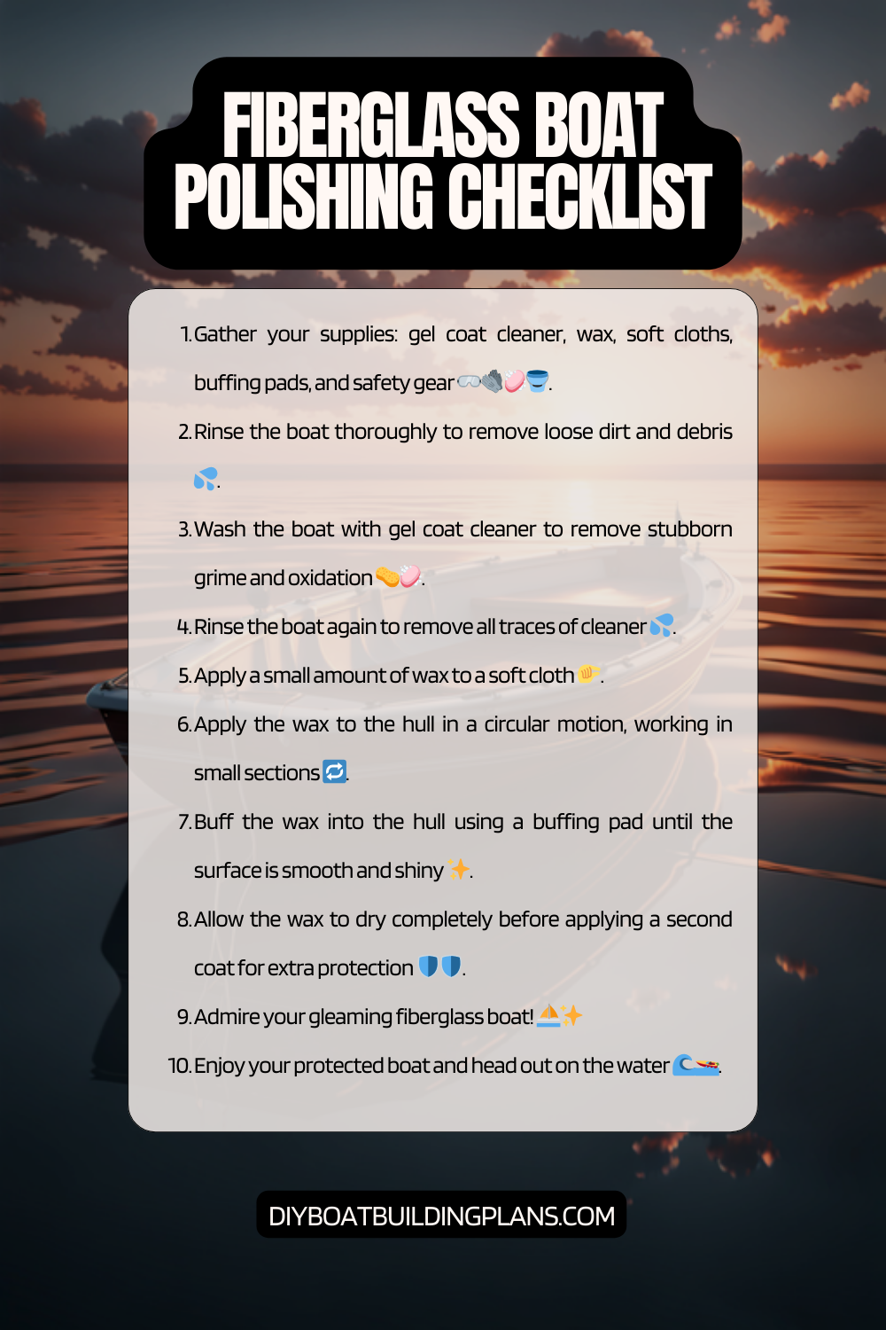 Fiberglass Boat Polishing Checklist