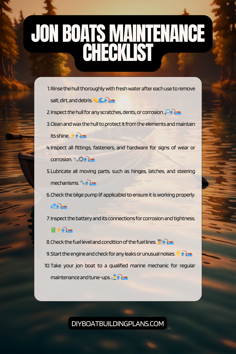 Jon Boat Maintenance Checklist