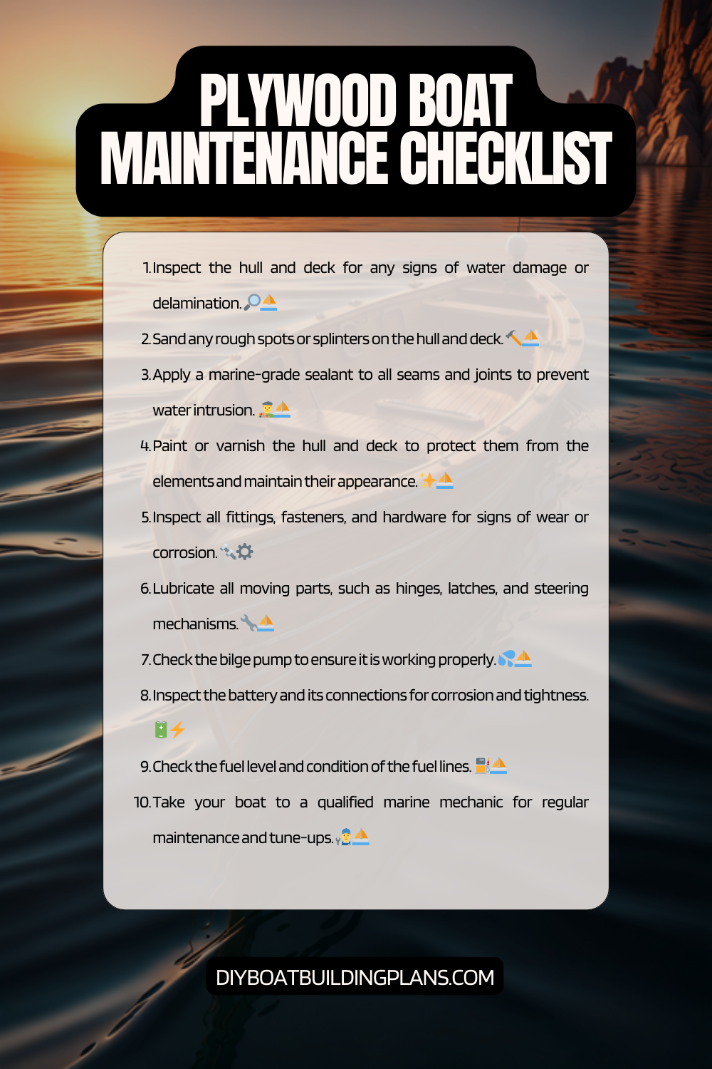Plywood Boat Maintenance Checklist