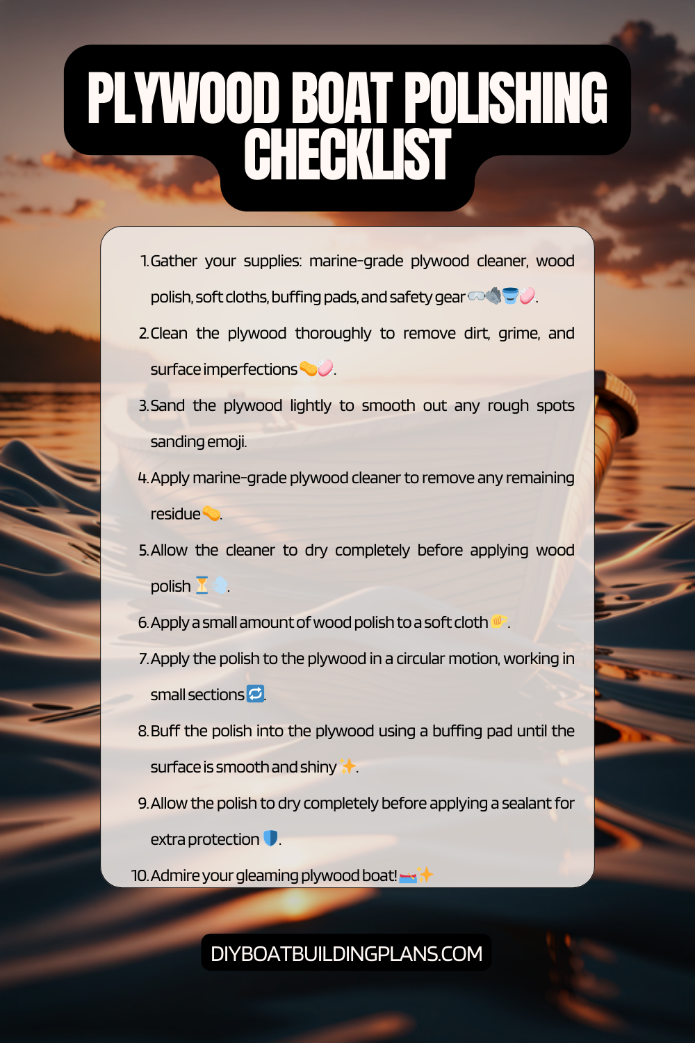 Plywood Boat Polishing Checklist