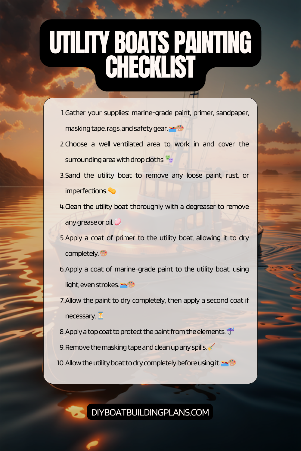 Utility Boats Painting Checklist