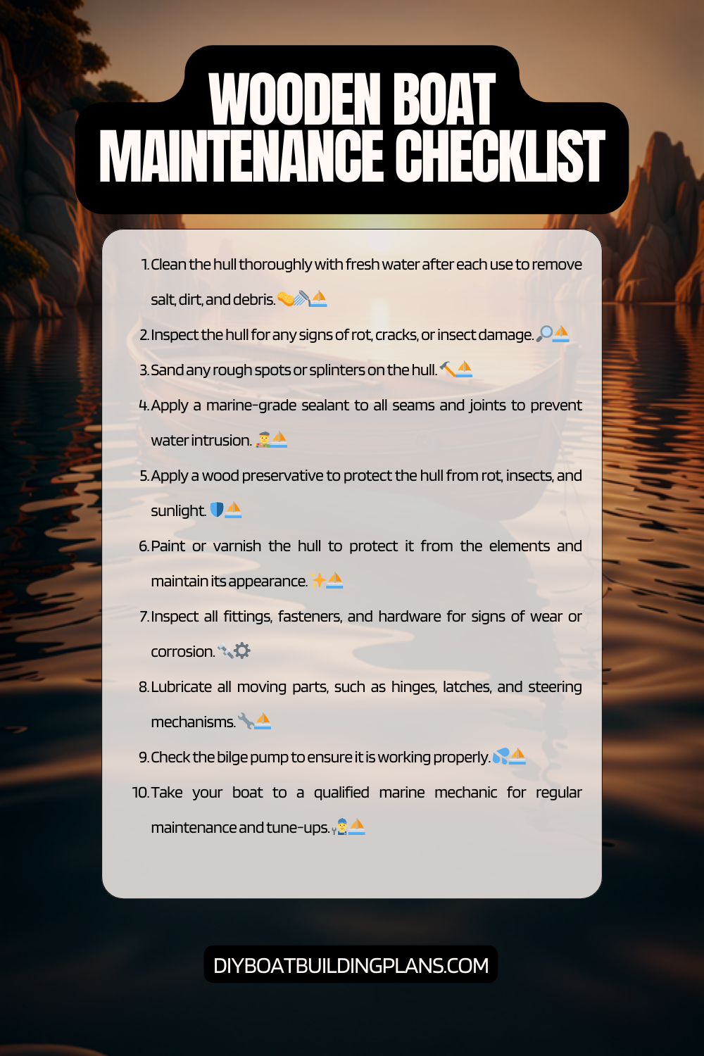 Wooden Boat Maintenance Checklist