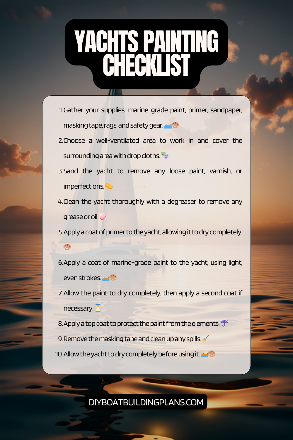 Yacht Painting Checklist