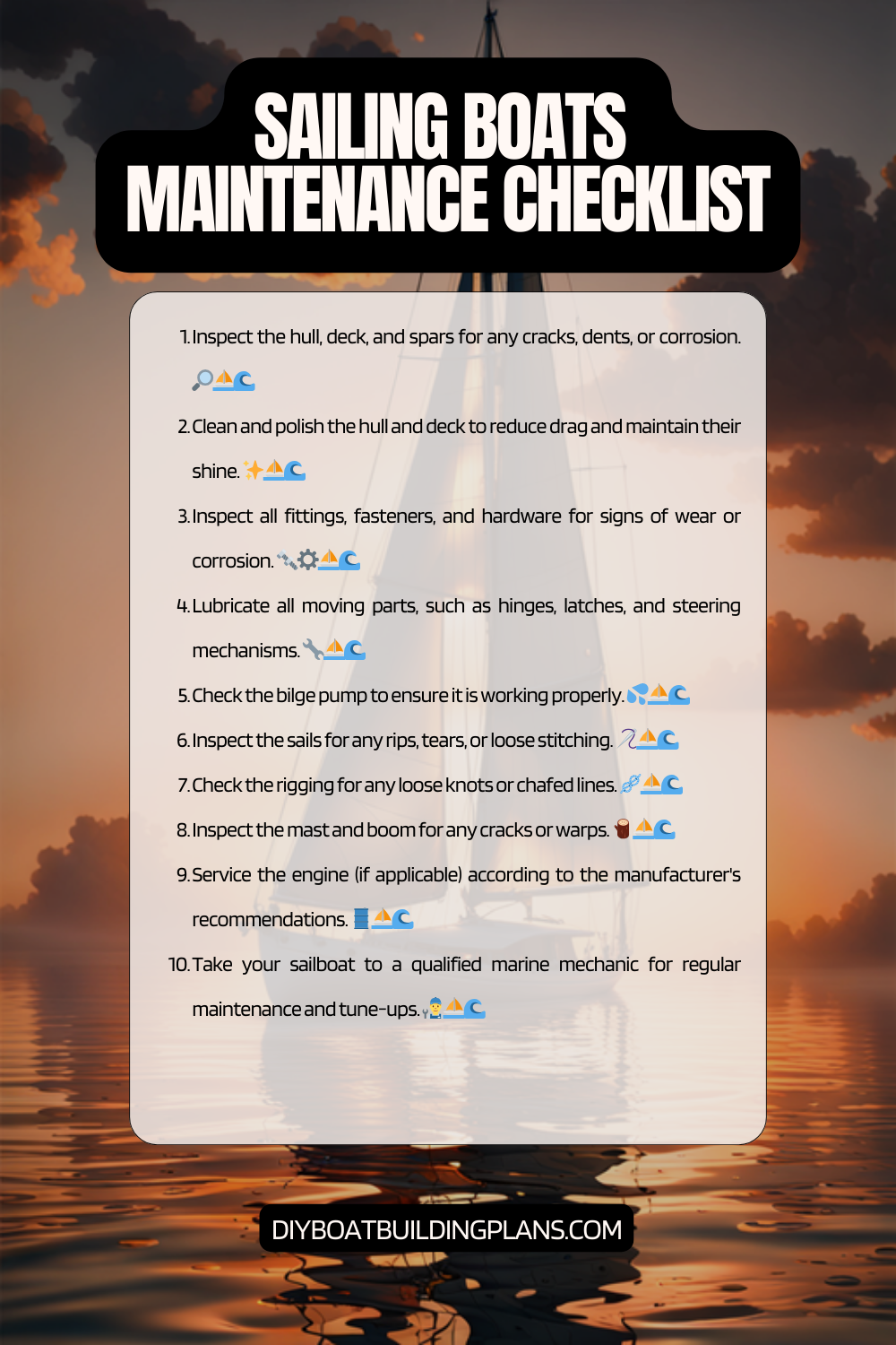 Sailing Boat Maintenance Checklist
